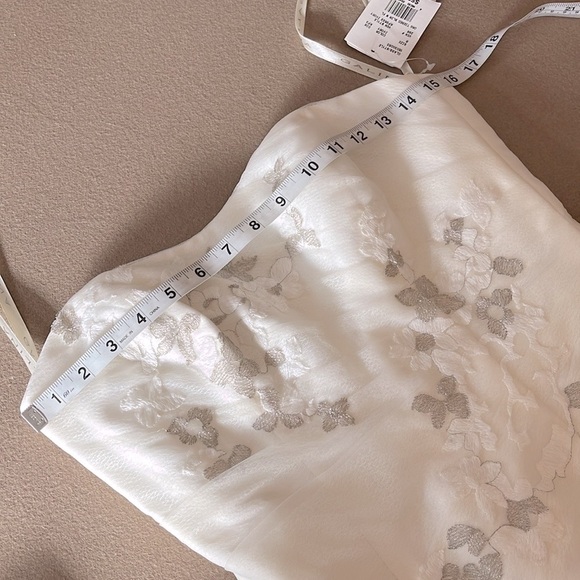 GALINA Signature Strapless Ivory Wedding Dress KP3622 floral detail NWT - Size 6 - Picture 13 of 16